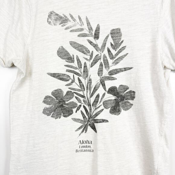Scotch & Soda Womens Aloha London Britannia Linen Blend Tee Shirt White - M - Picture 2 of 7